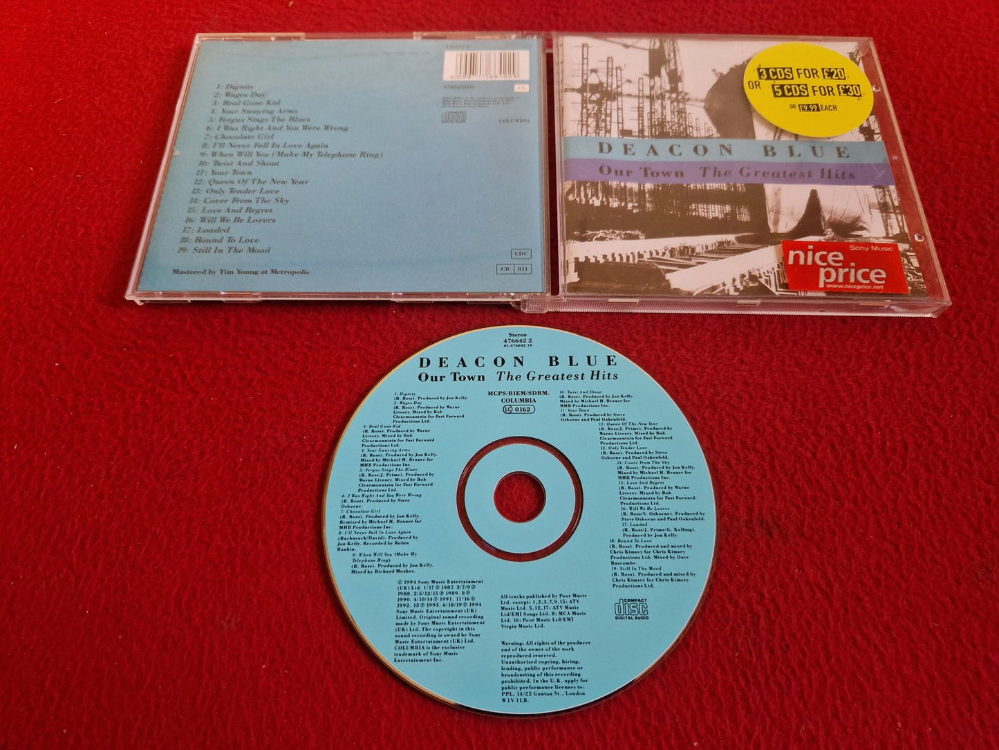 DEACON BLUE OUR TOWN THE GREATEST HITS CD