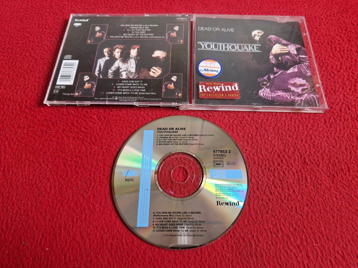 DEAD OR ALIVE YOUTHQUAKE CD
