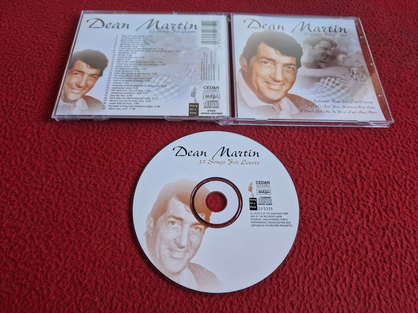DEAN MARTIN 32 SONGS FOR LOVERS CD