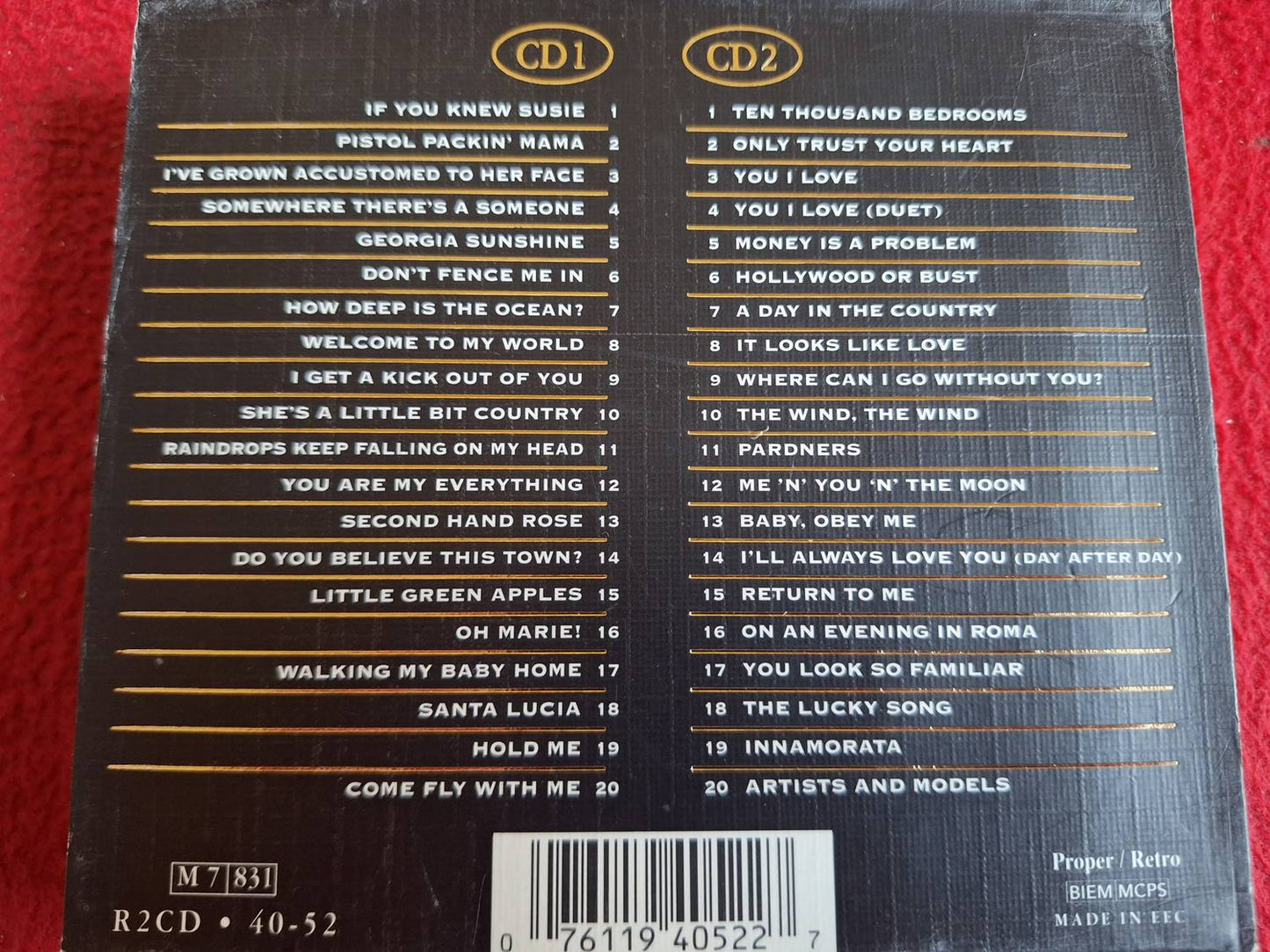 DEAN MARTIN THE GOLD COLLECTION 40 CLASSIC PERFORMANCES CD BOX