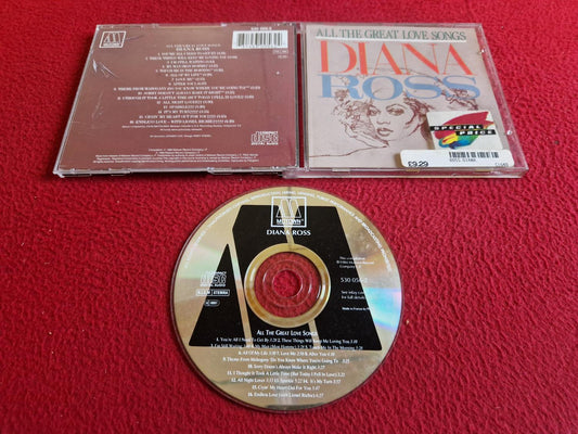 DIANA ROSS ALL THE GREAT LOVE SONGS CD