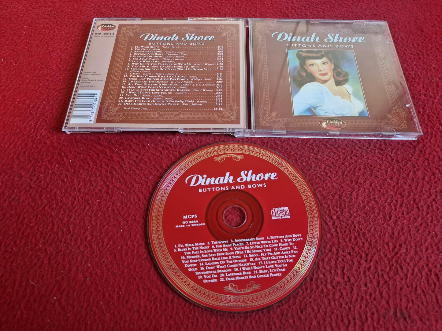 DINAH SHORE BUTTONS AND BOWS CD