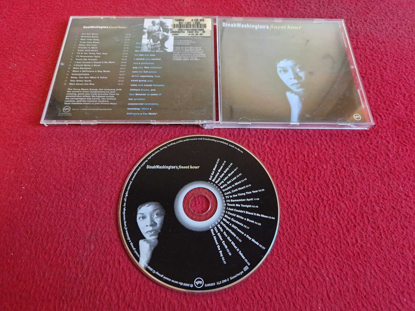 DINAH WASHINGTON FINEST HOUR CD