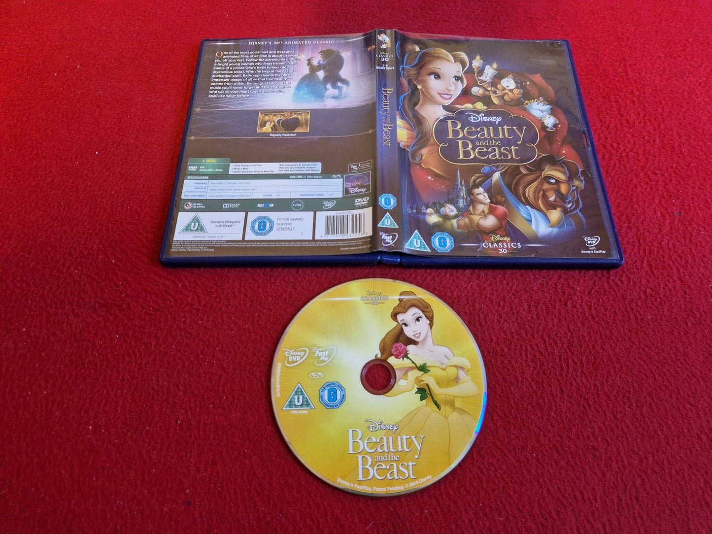 DISNEY BEAUTY AND THE BEAST DVD