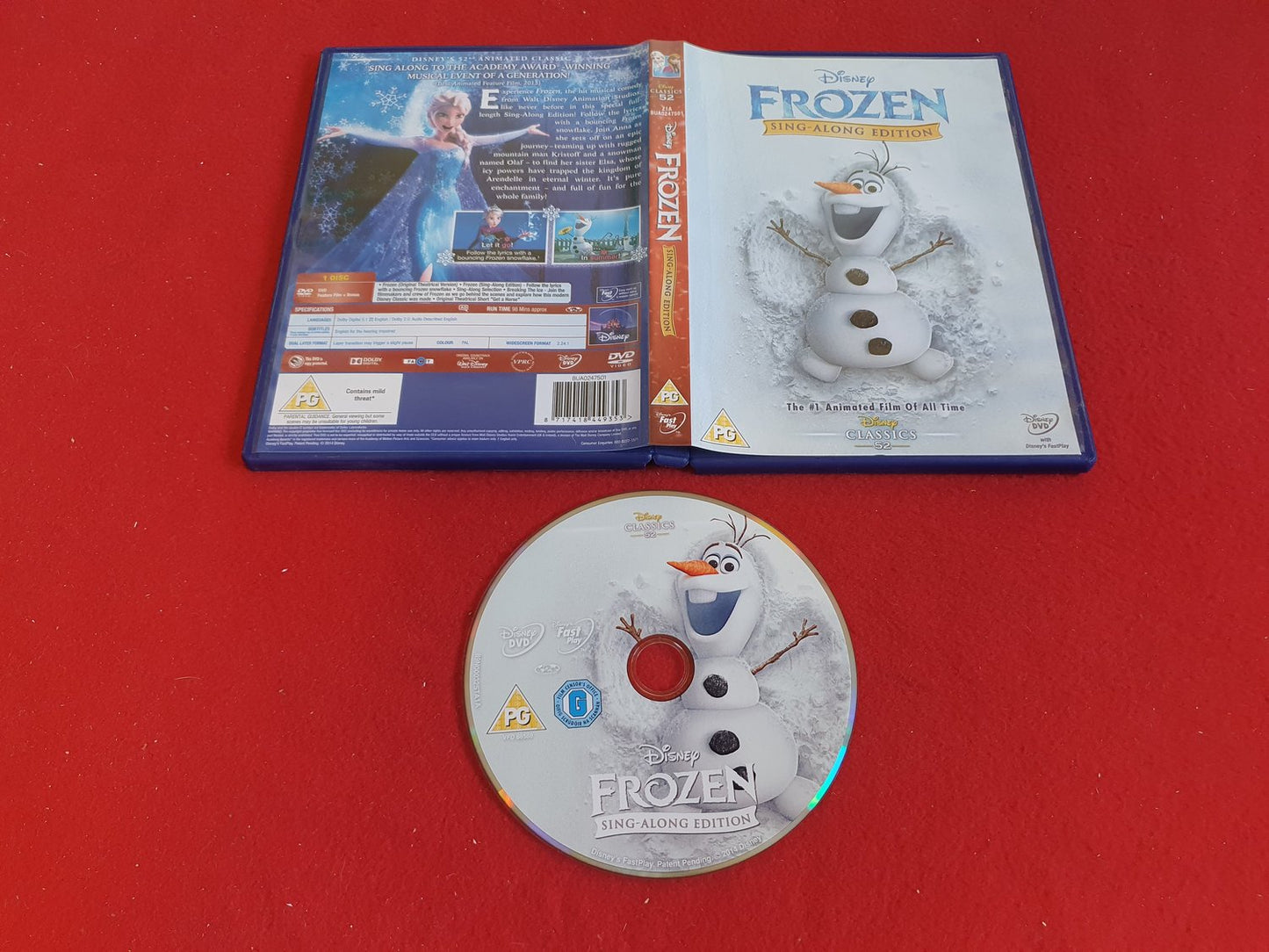 DISNEY FROZEN SING-ALONG EDITION till DVD