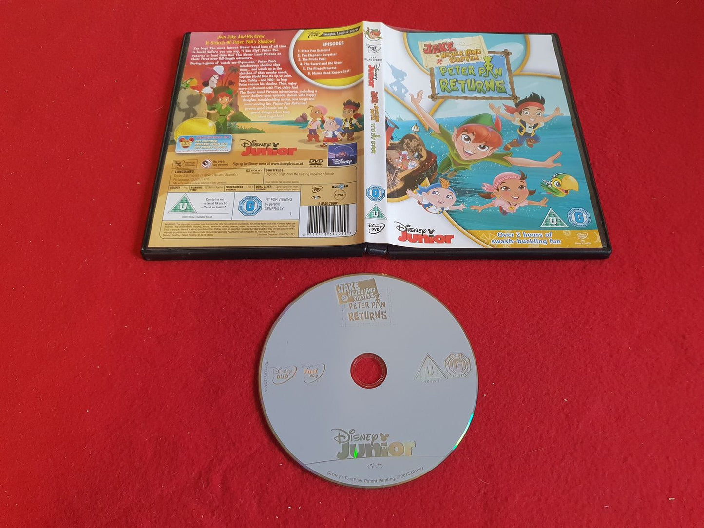 DISNEY JUNIOR JAKE NEVERLAND PIRATES PETER PAN RETURNS till DVD