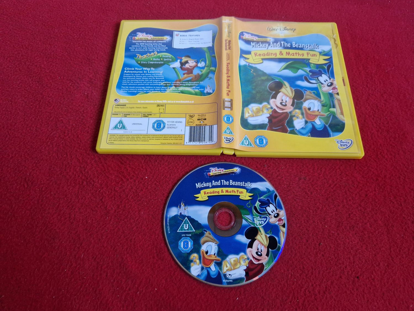 DISNEY MICKEY AND THE BEANSTALK READING & MATHS FUN  till DVD