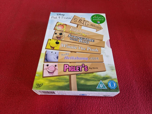 DISNEY POOH & FRIENDS 5 BIG MOVIES BOX till DVD
