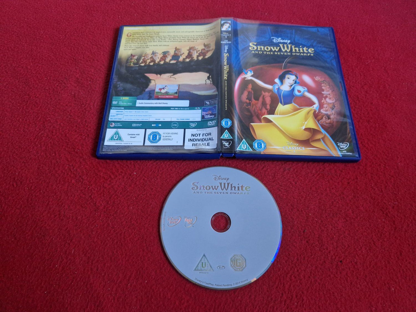 DISNEY SNOW WHITE AND THE SEVEN DWARFS till DVD