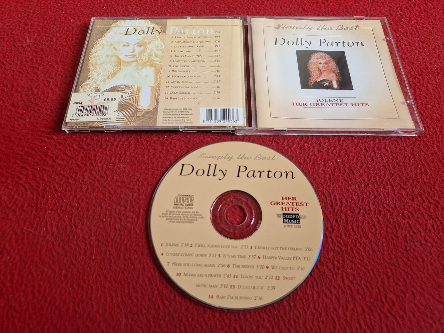DOLLY PARTON SIMPLYU THE BEST HER GREATEST HITS CD