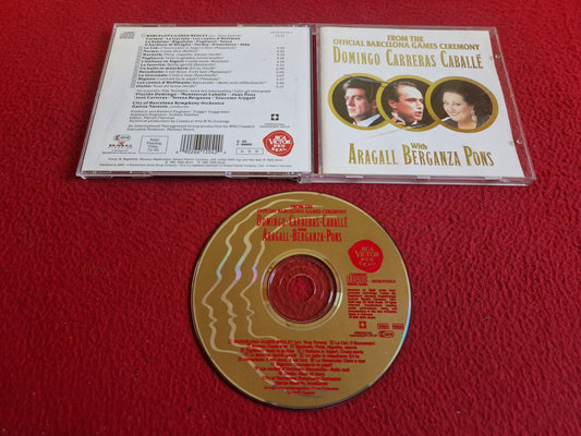 DOMINGO CARRERAS CABALLÉ WITH ARAGALL BERGANZA PONS BARCELONA GAMES CEREMONY CD