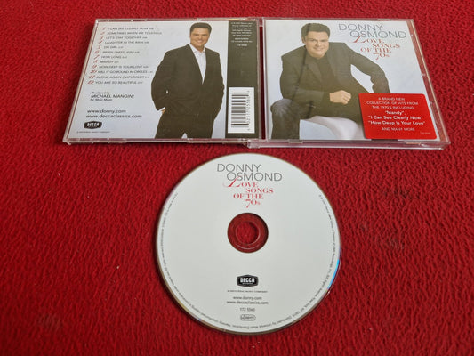 DONNY OSMOND LOVE SONGS OF THE '70S CD