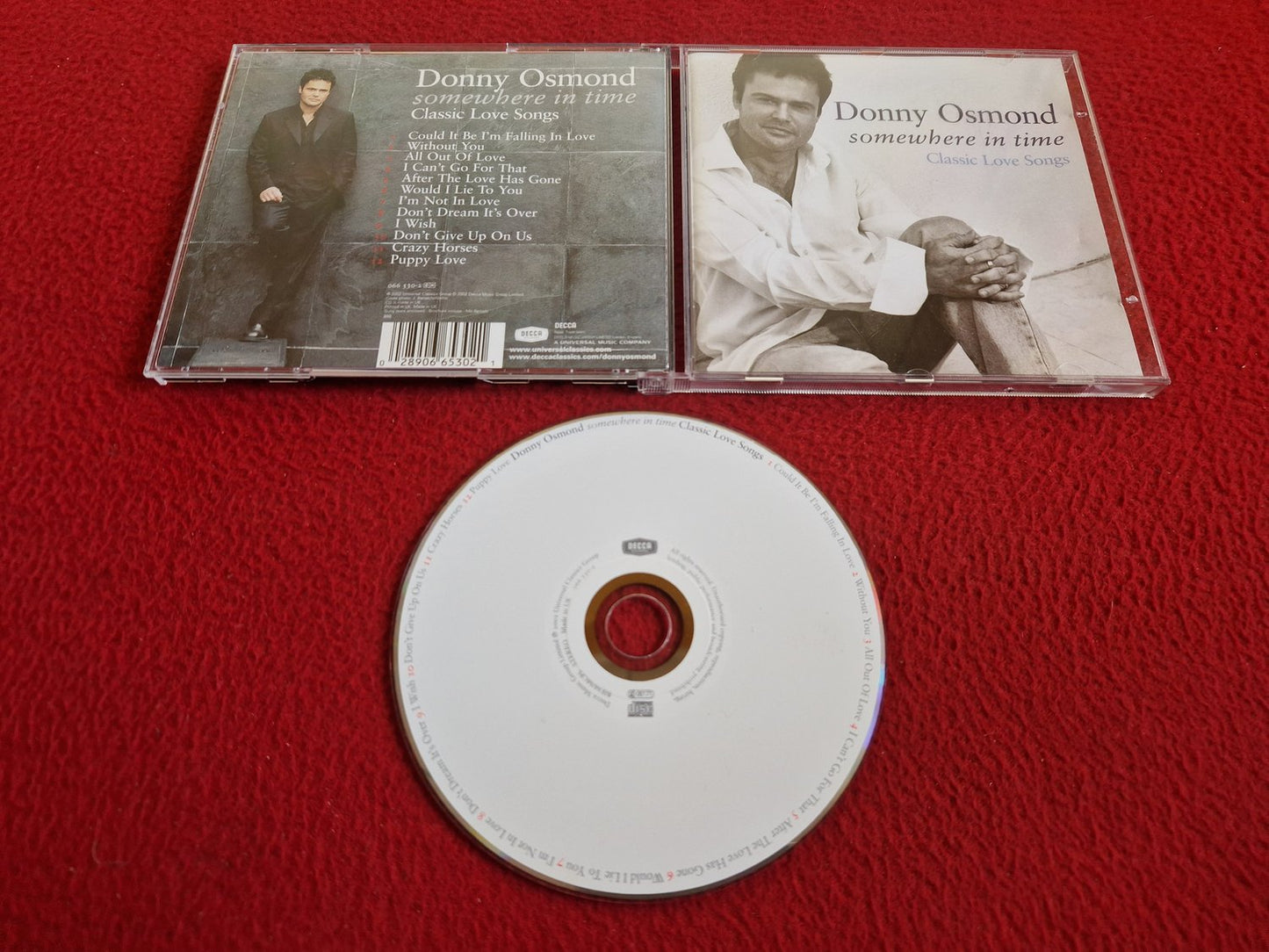 DONNY OSMOND SOMEWHERE IN TIME CLASSIC LOVE SONGS CD