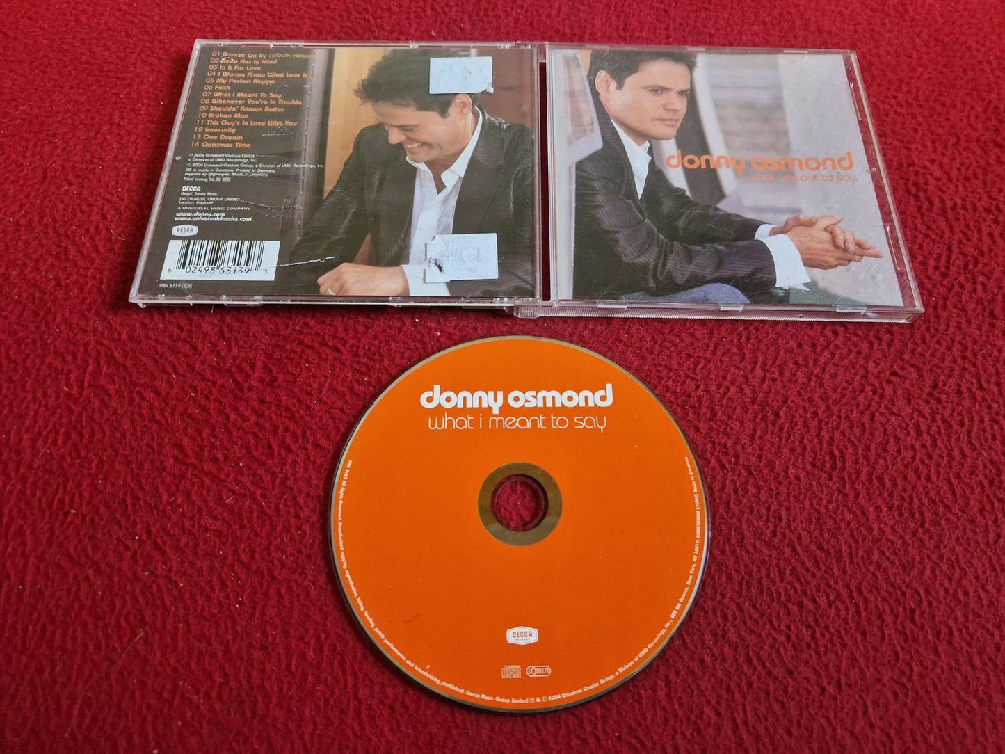 DONNY OSMOND WHAT I MEANT TO SAY CD