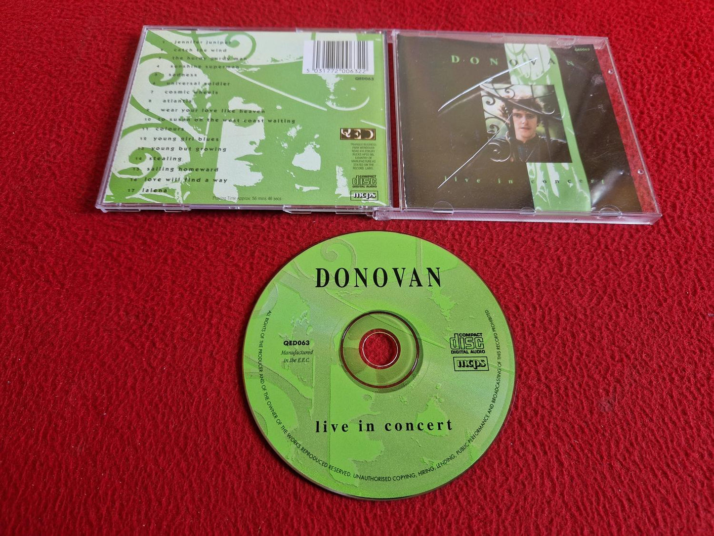 DONOVAN LIVE IN CONCERT CD