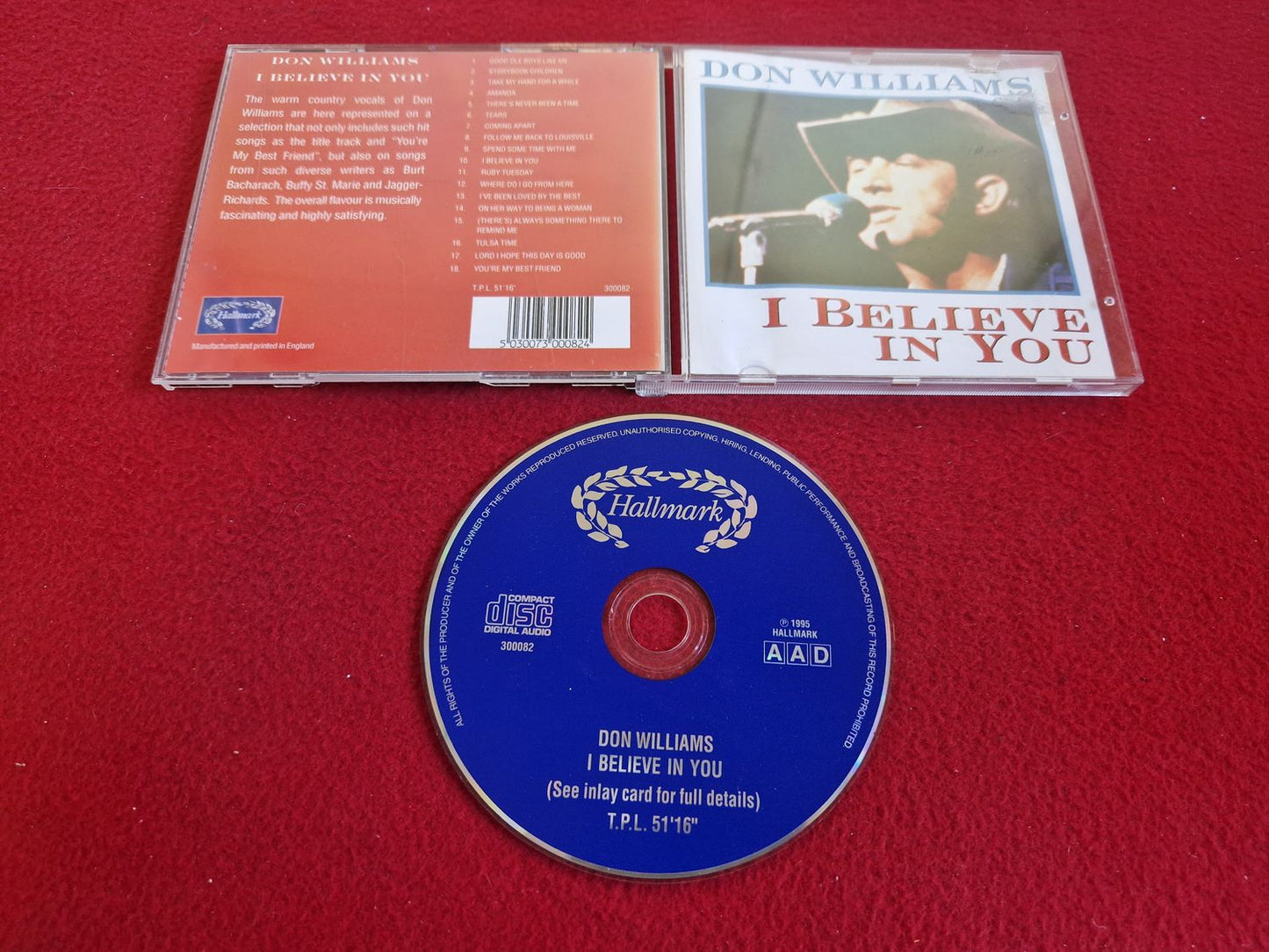 DON WILLIAMS I BELIEVE IN YOU till CD