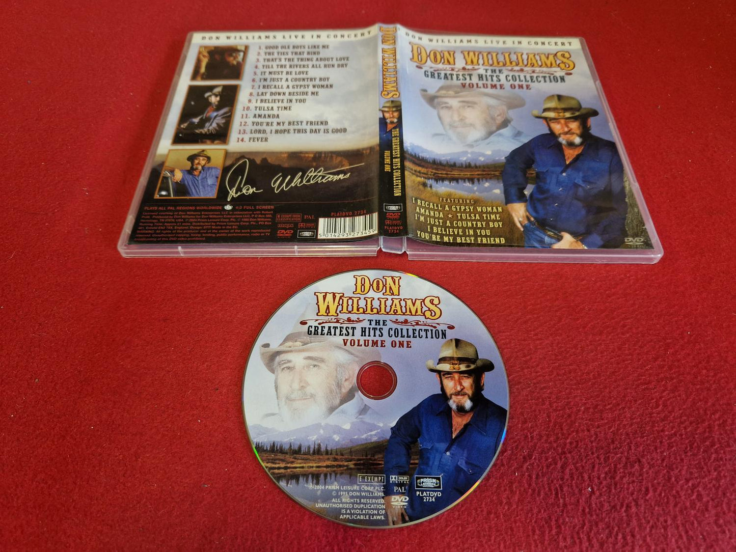 DON WILLIAMS THE GREATEST HITS COLLECTION VOLUME ONE till DVD