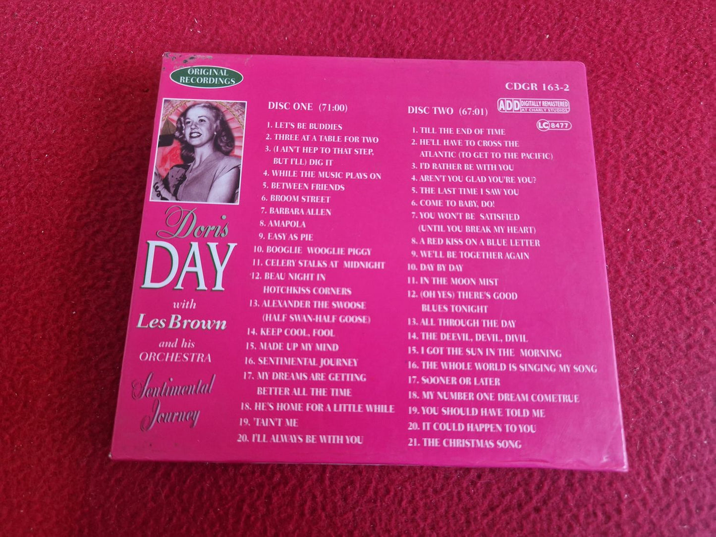 DORIS DAY WITH LES BROWN AND HIS ORCHESTRA SENTIMENTAL JOURNEY CD BOX