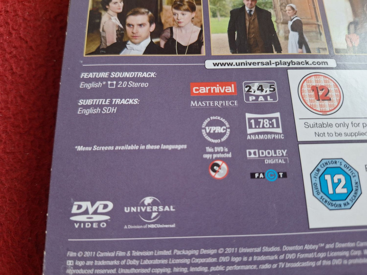 DOWNTON ABBEY SERIES 2 BOX DVD