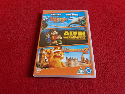 DR SEUSS HORTON / ALVIN AND THE CHIPMUNKS / GARFIELD 2 BOX DVD