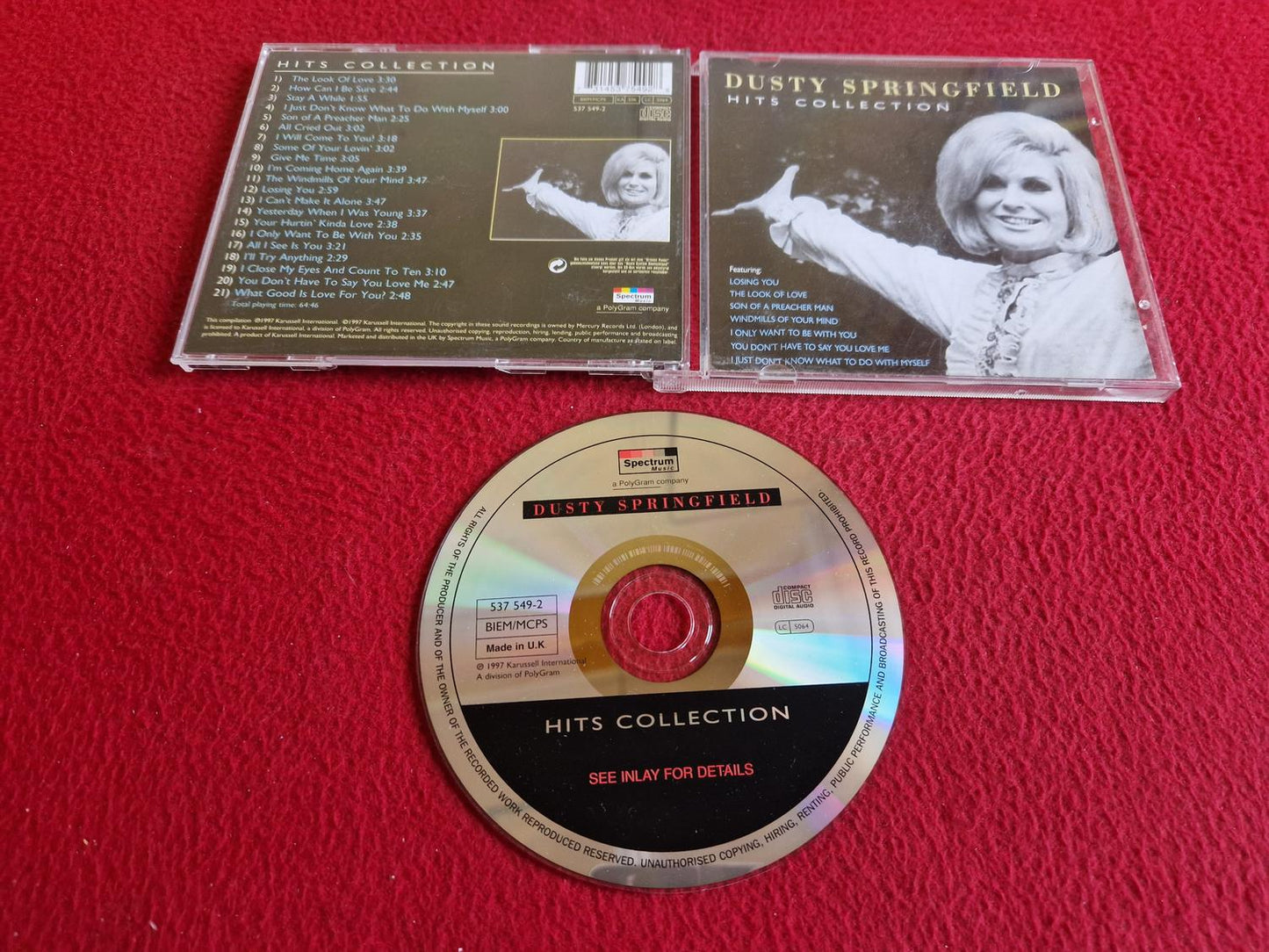 DUSTY SPRINGFIELD HITS COLLECTION CD