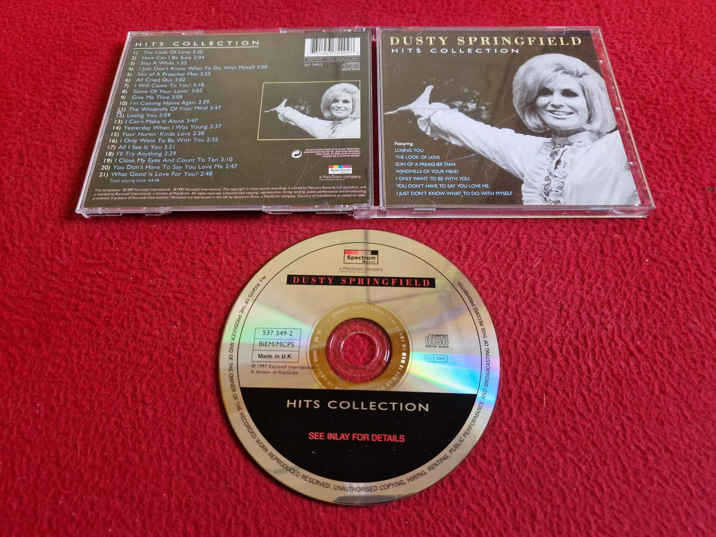 DUSTY SPRINGFIELD HITS COLLECTION CD