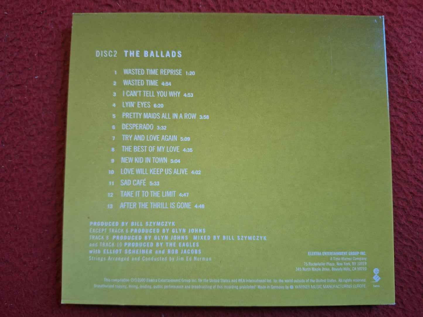 EAGLES 1972 - 1999 DISC 2 THE BALLADS CD