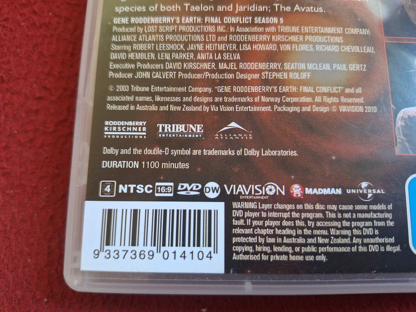 EARTH FINAL CONFLICT SEASON 5 [ REGION 4 / NTSC ] BOX DVD