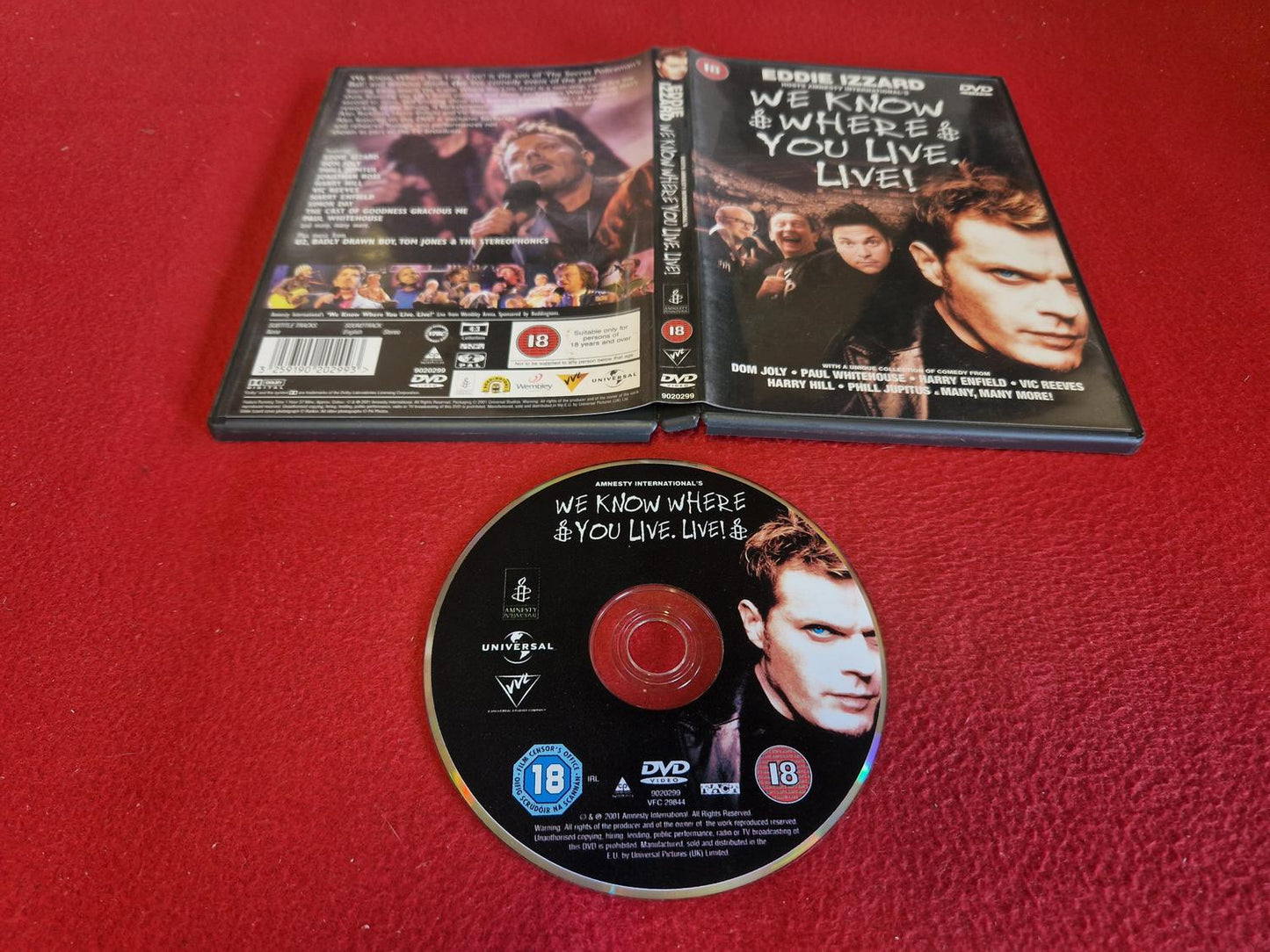 EDDIE IZZARD WE KNOW WHERE YOU LIVE LIVE till DVD