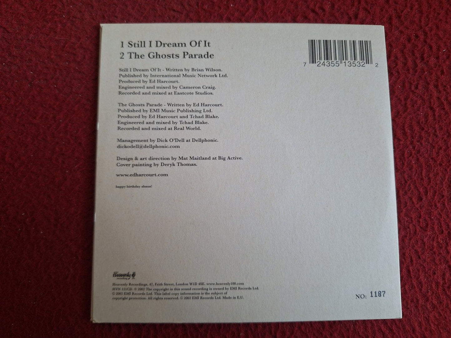 ED HARCOURT STILL I DREAM OF IT / THE GHOSTS PARADE CD