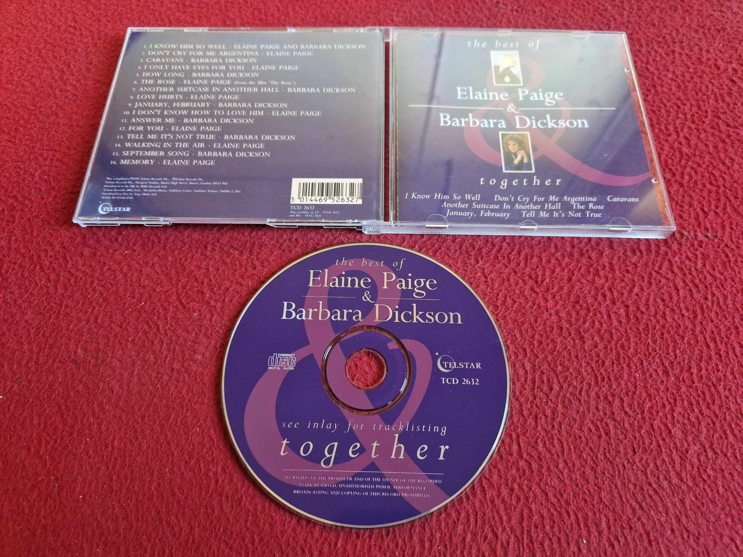 ELAINE PAIGE & BARBARA DICKSON TOGETHER THE BEST OF CD