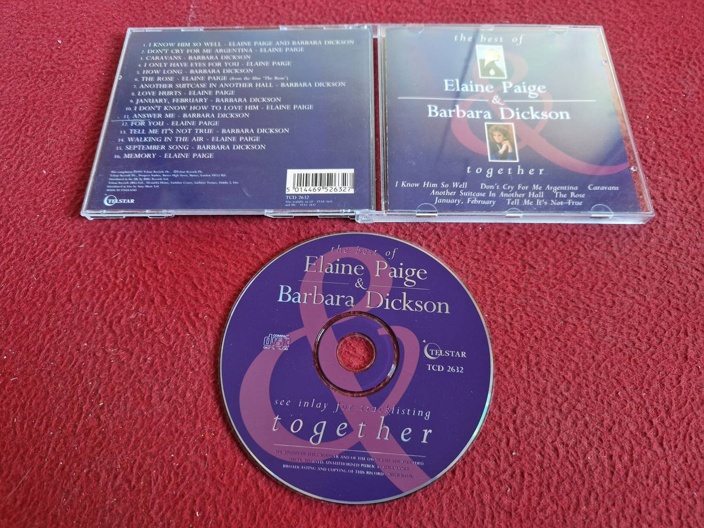 ELAINE PAIGE & BARBARA DICKSON TOGETHER THE BEST OF CD