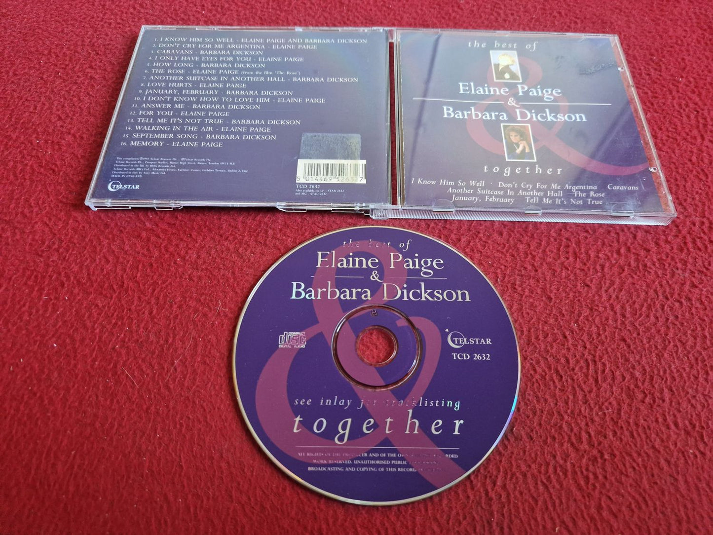 ELAINE PAIGE & BARBARA DICKSON TOGETHER THE BEST OF CD