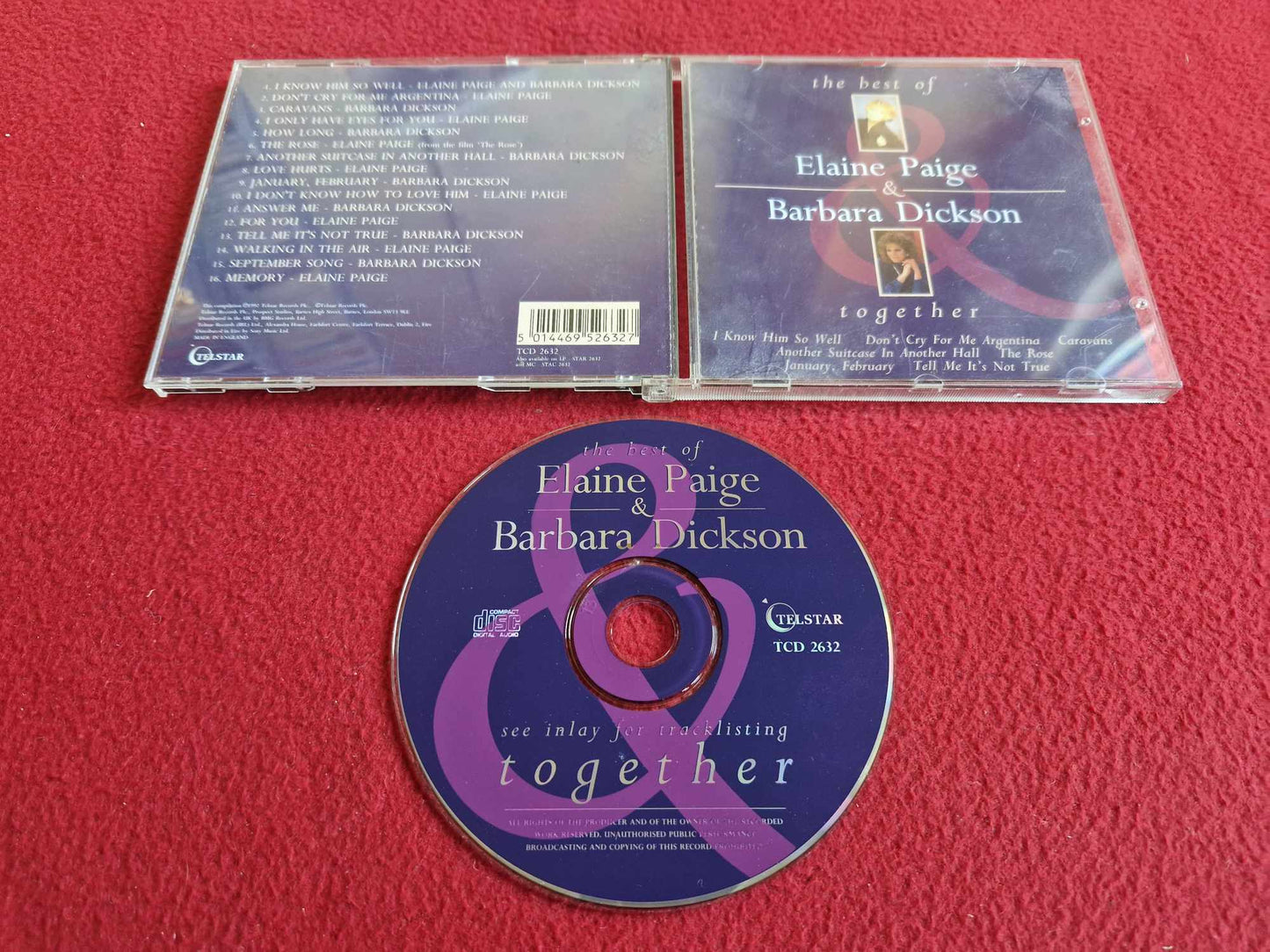 ELAINE PAIGE & BARBARA DICKSON TOGETHER THE BEST OF CD