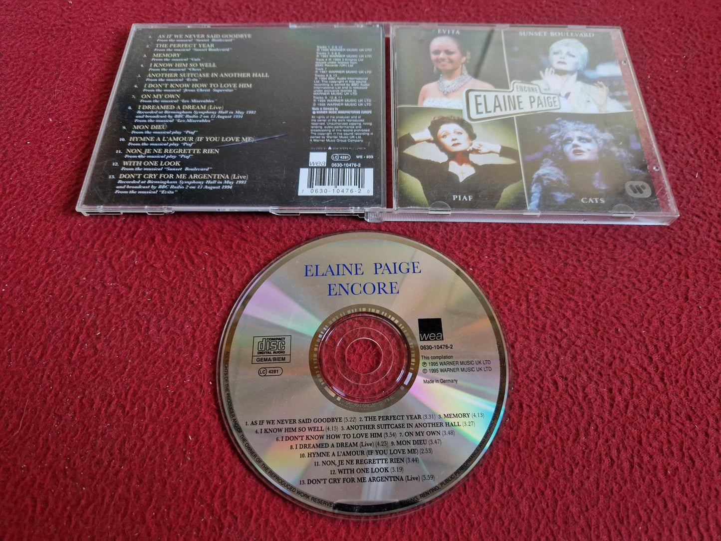 ELAINE PAIGE ENCORE CD