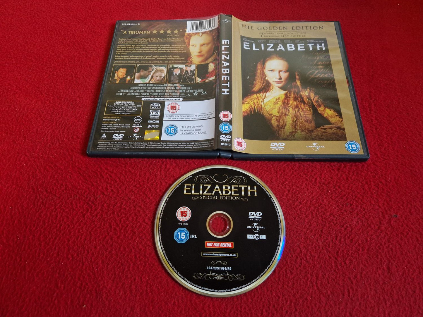 ELIZABETH SPECIAL EDITION DVD