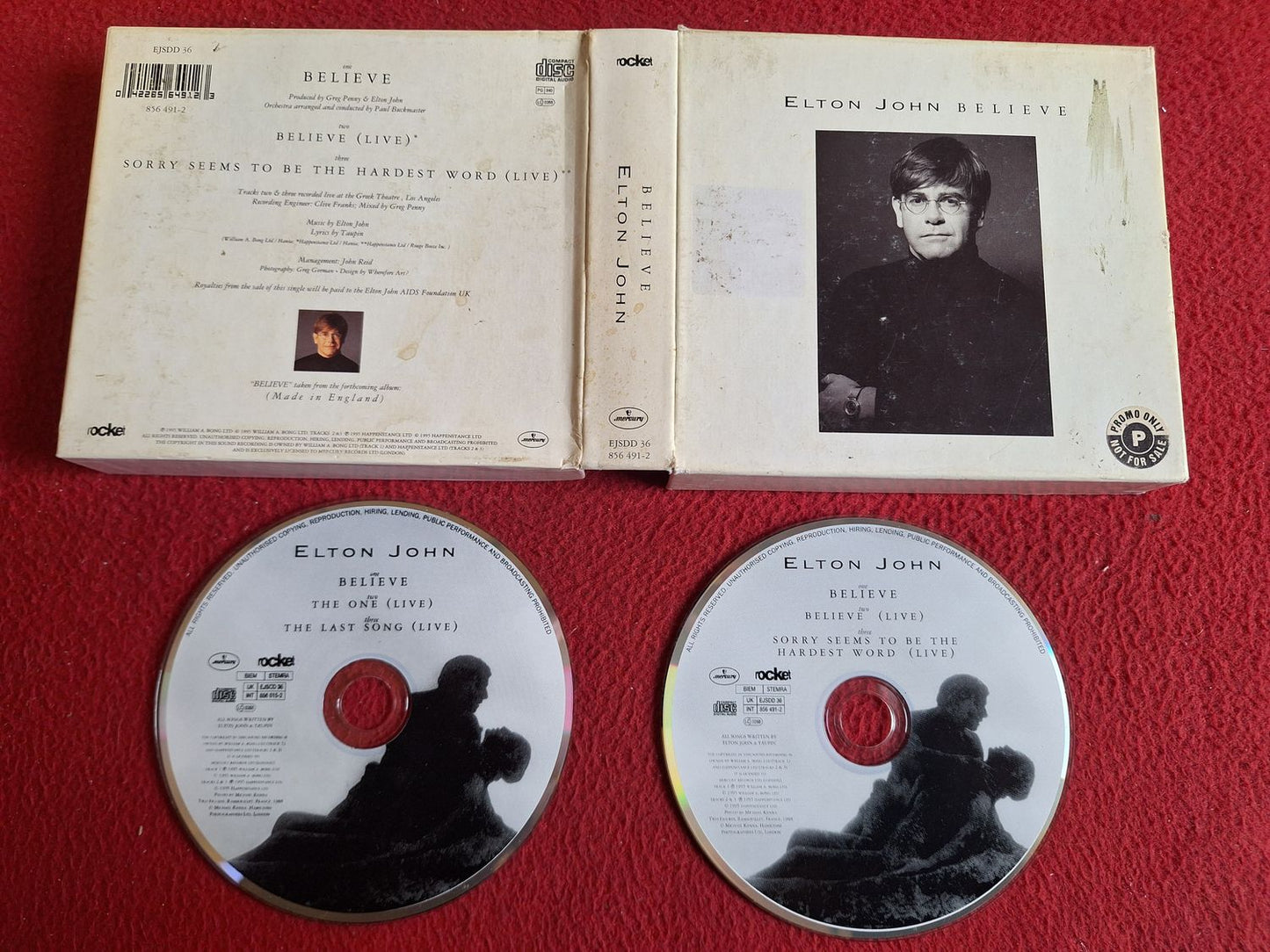 ELTON JOHN BELIEVE CD BOX