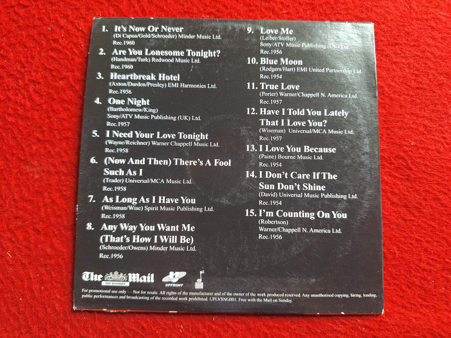 ELVIS PRESLEY LOVE SONGS [ THE MAIL ] CD