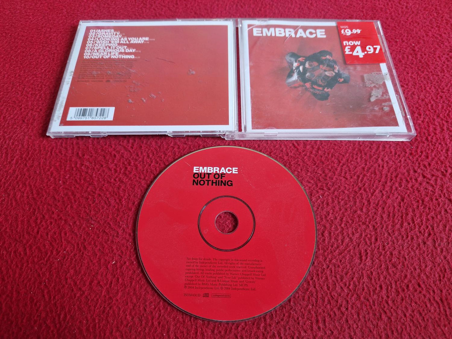 EMBRACE OUT OF NOTHING CD