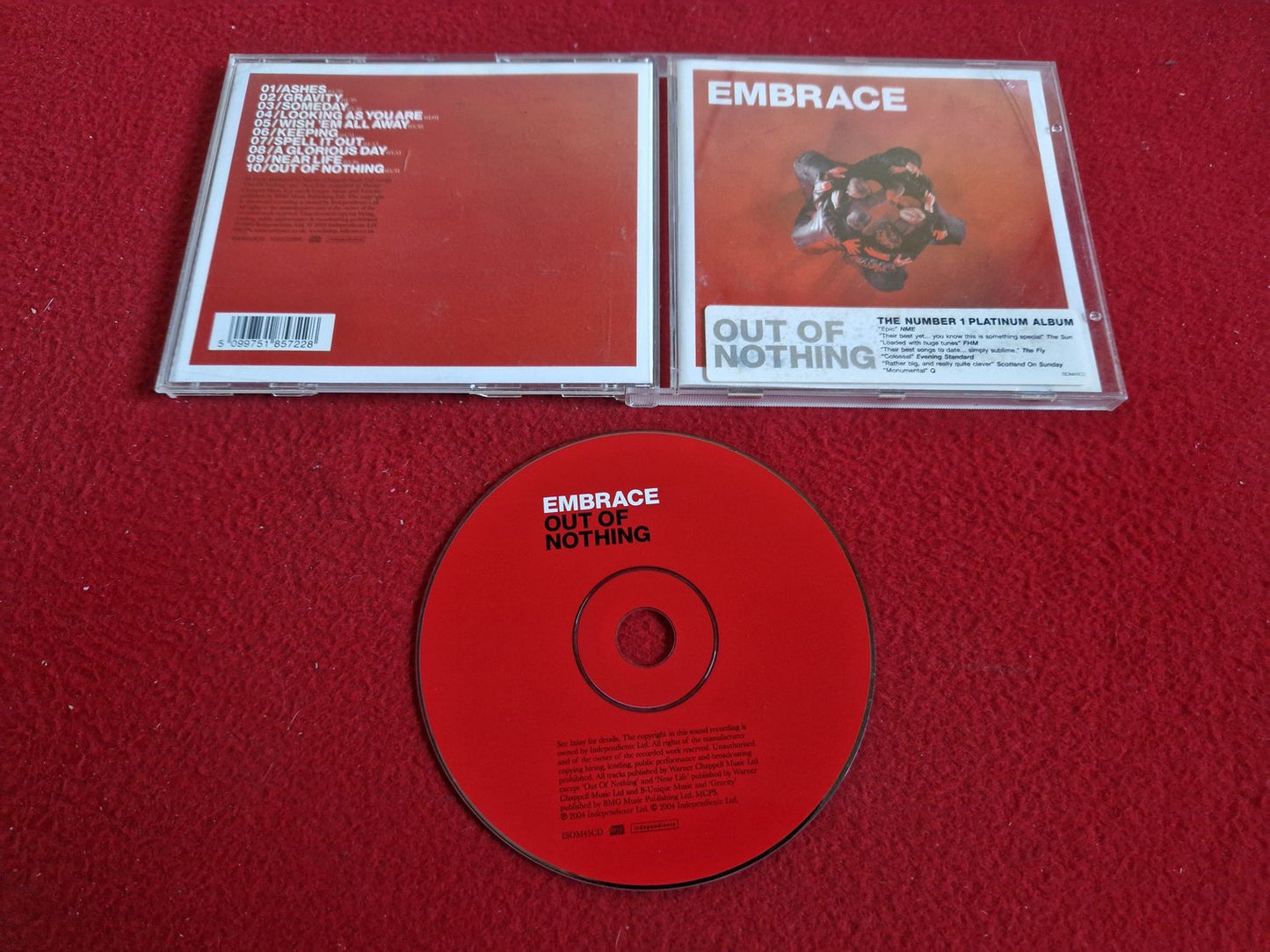EMBRACE OUT OF NOTHING till CD