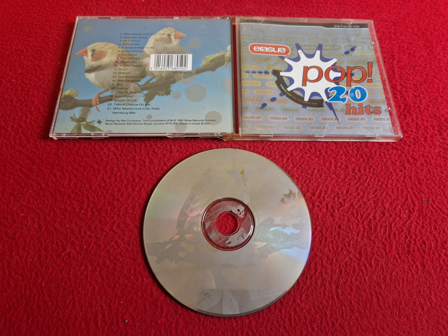 ERASURE POP! 20 HITS CD