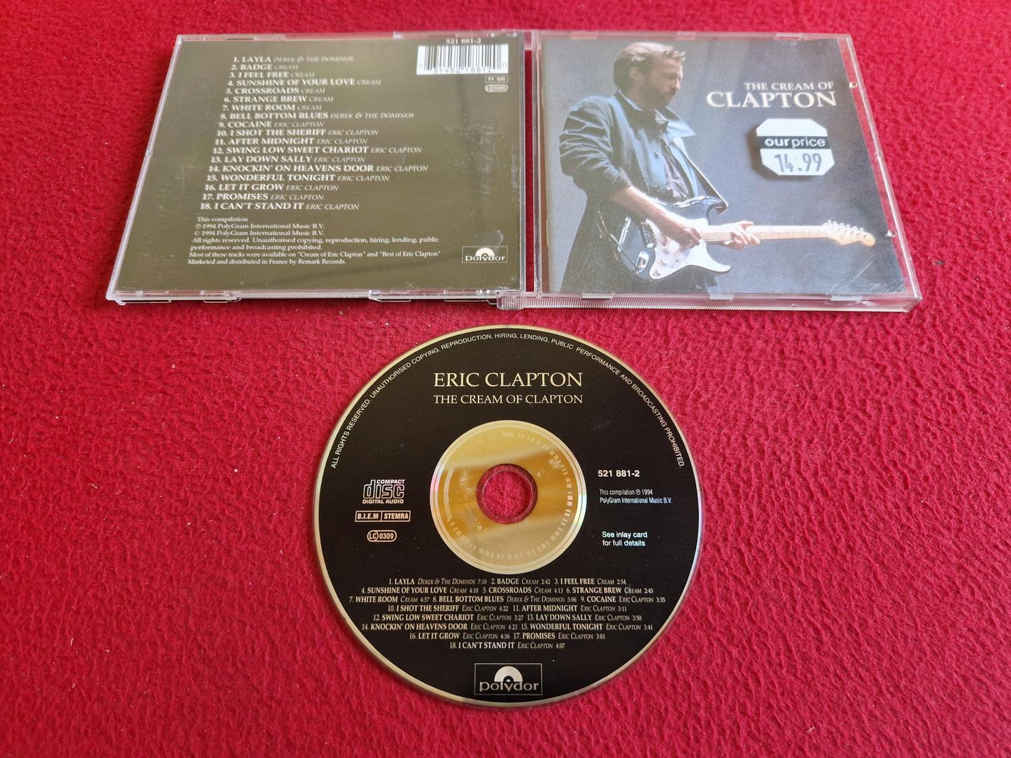ERIC CLAPTON THE CREAM OF ERIC CLAPTON CD