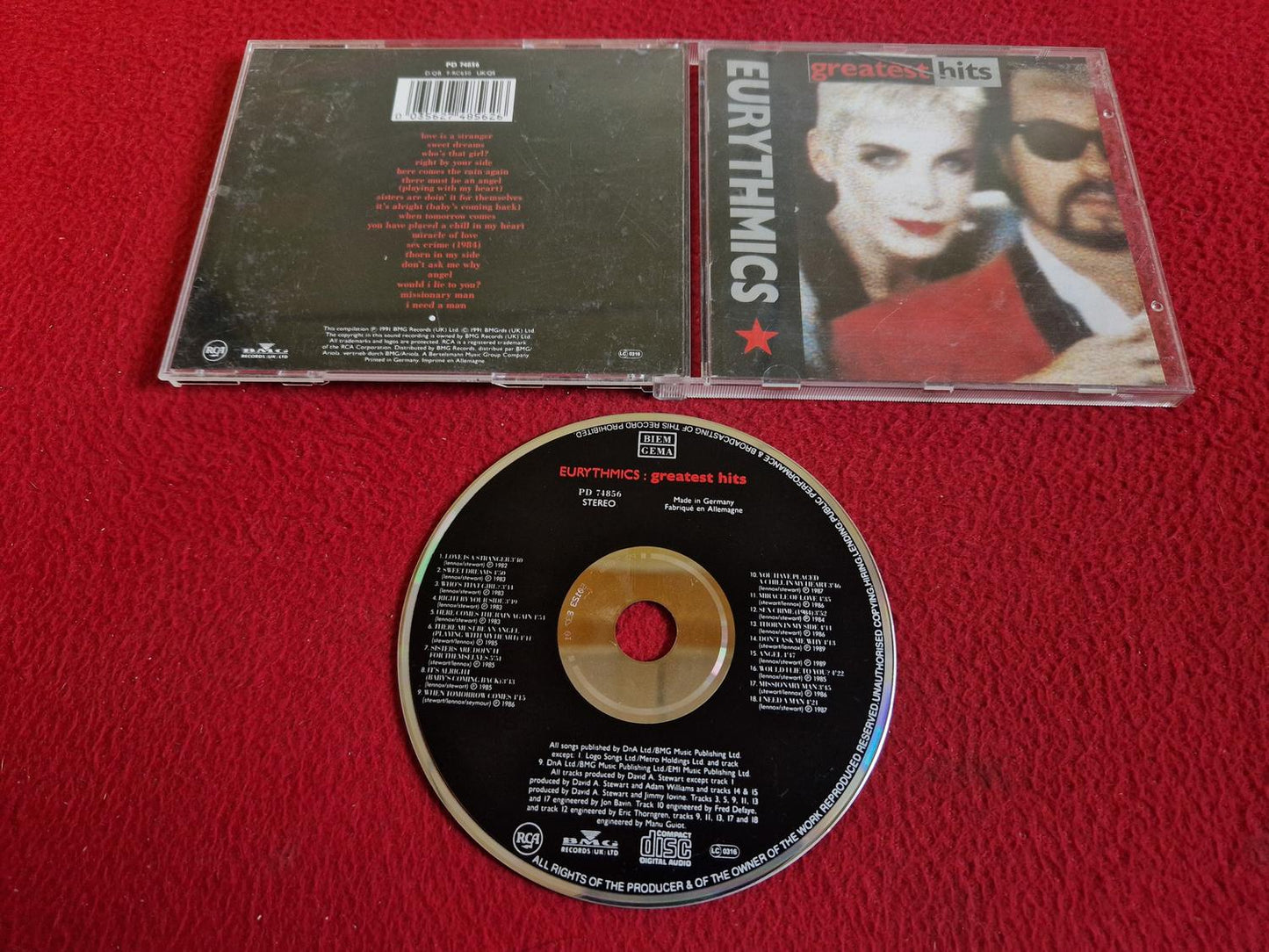 EURYTHMICS GREATEST HITS CD