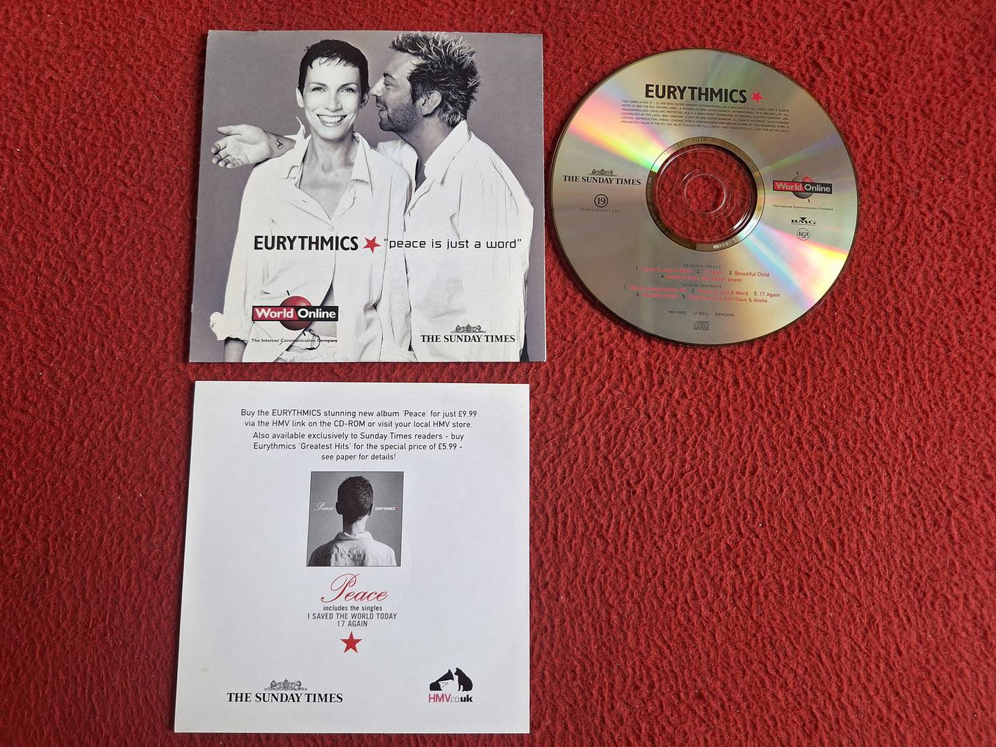 EURYTHMICS PEACE IS JUST A WORD CD