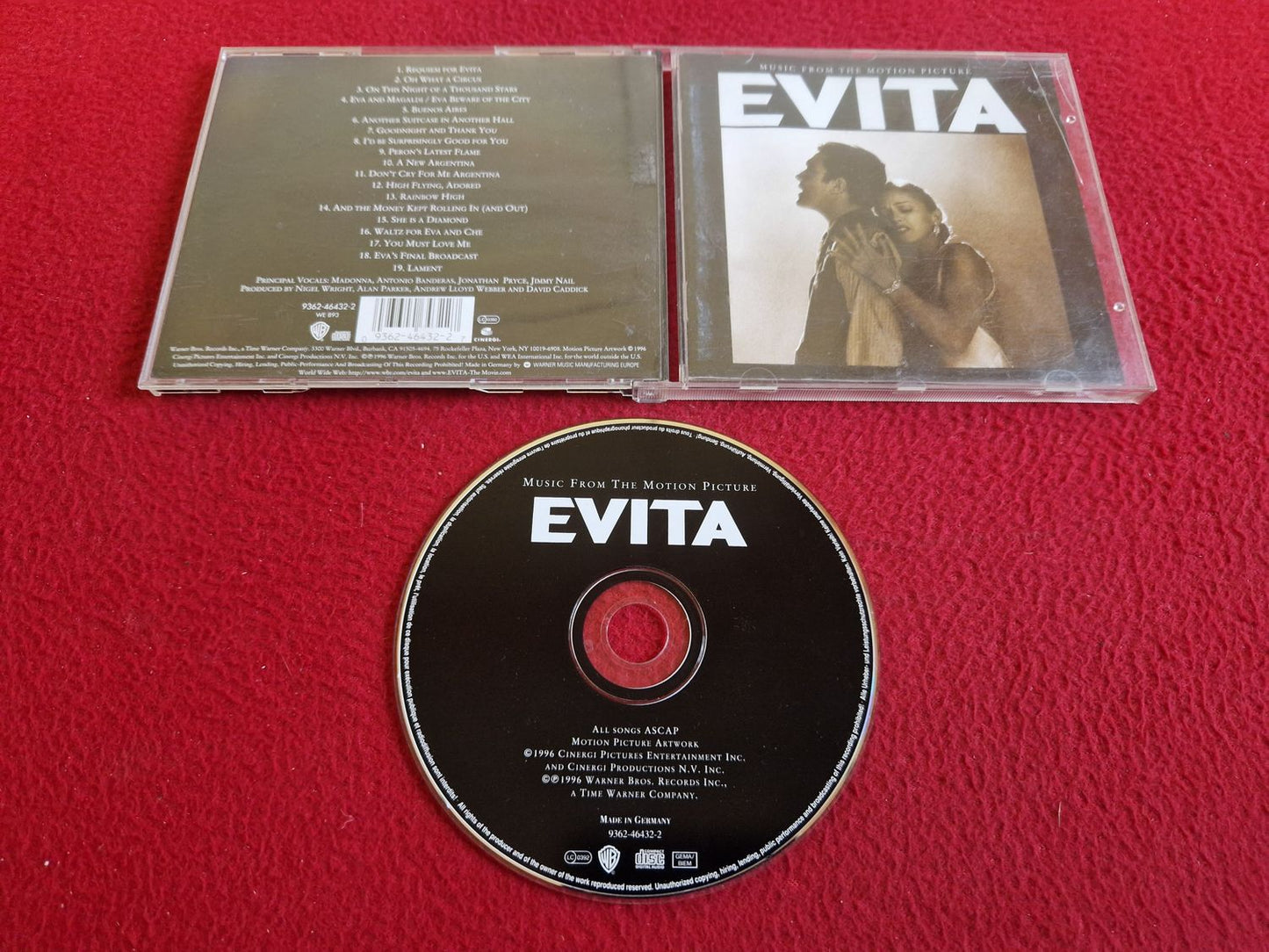 EVITA MUSIC FROM THE MOTION PICTURE CD