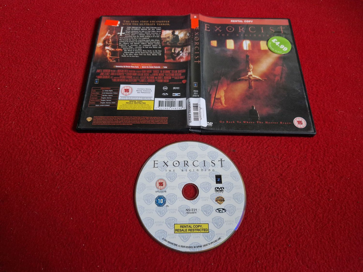 EXORCIST THE BEGINNING DVD