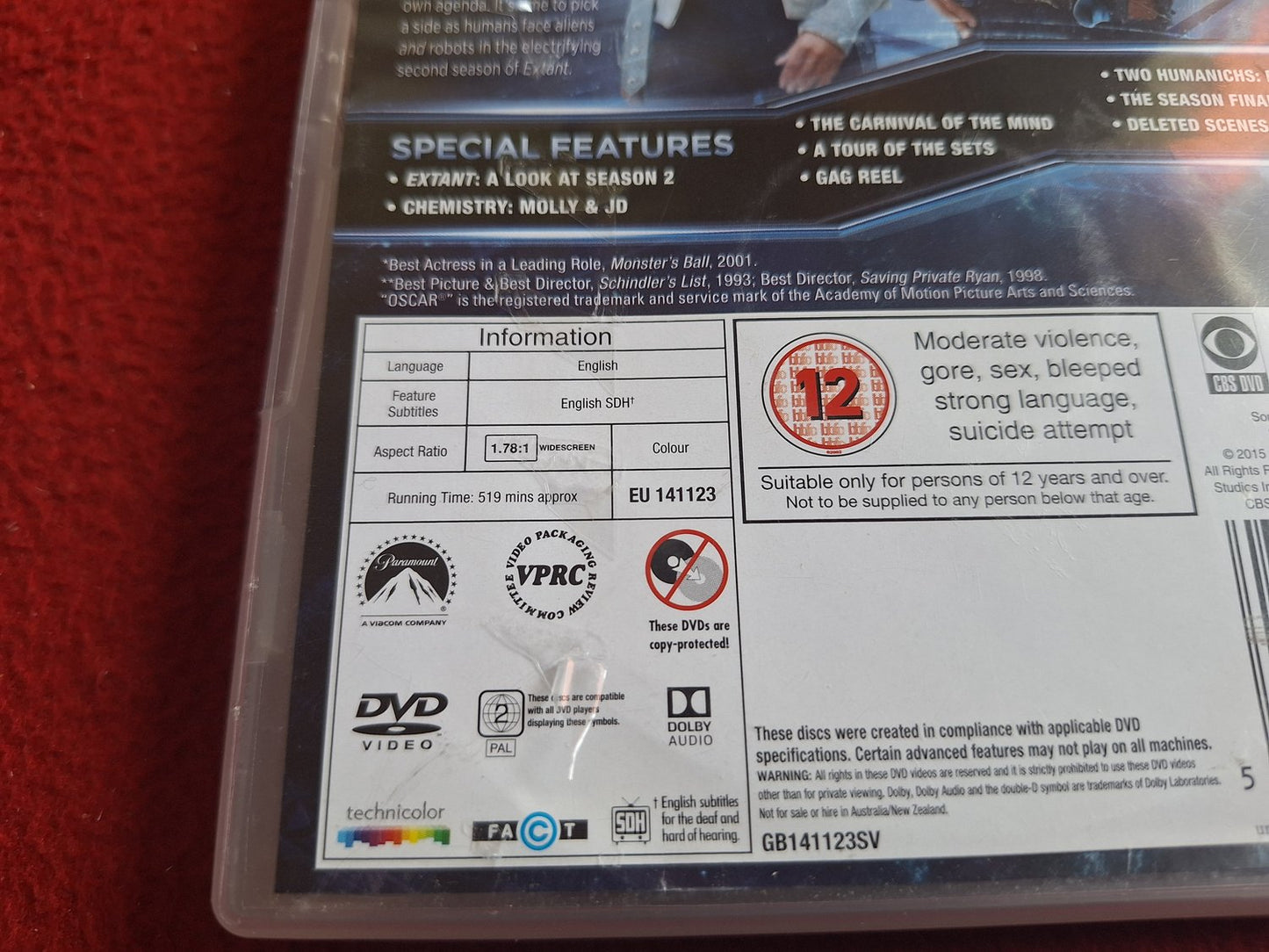 EXTANT SEASON 2 BOX DVD