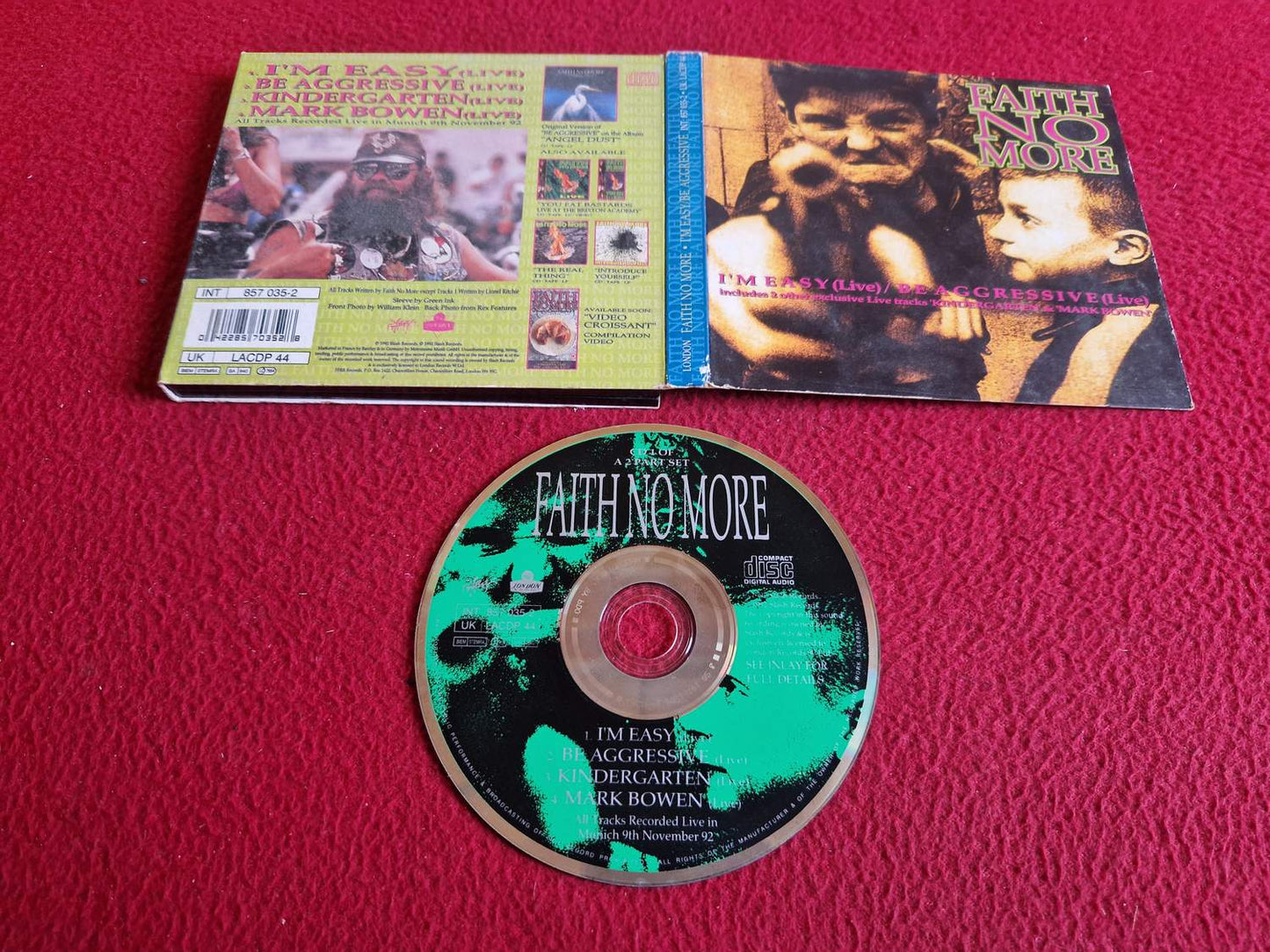 FAITH NO MORE I'M EASY/BE AGGRESSIVE LIVE CD