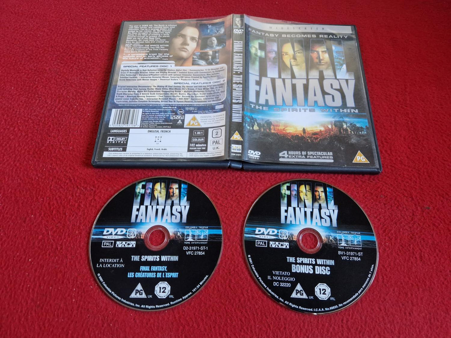 FINAL FANTASY THE SPIRITS WITHIN DVD