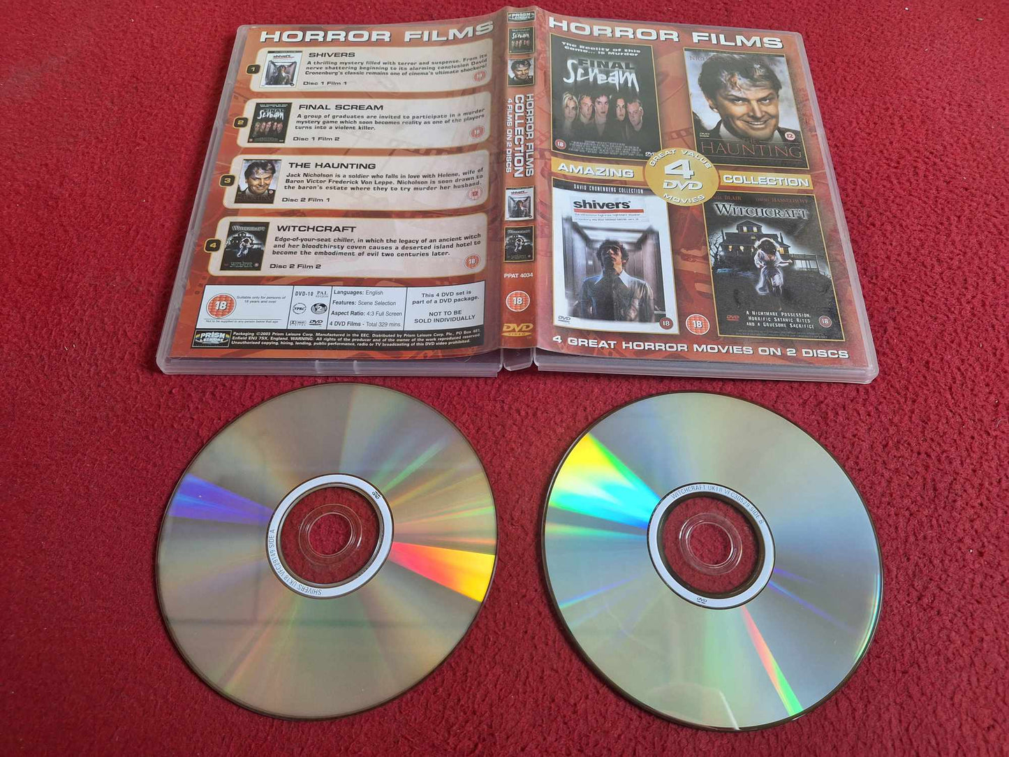 FINAL SCREAM / THE HAUNTING / SHIVERS / WITCHCRAFT DVD